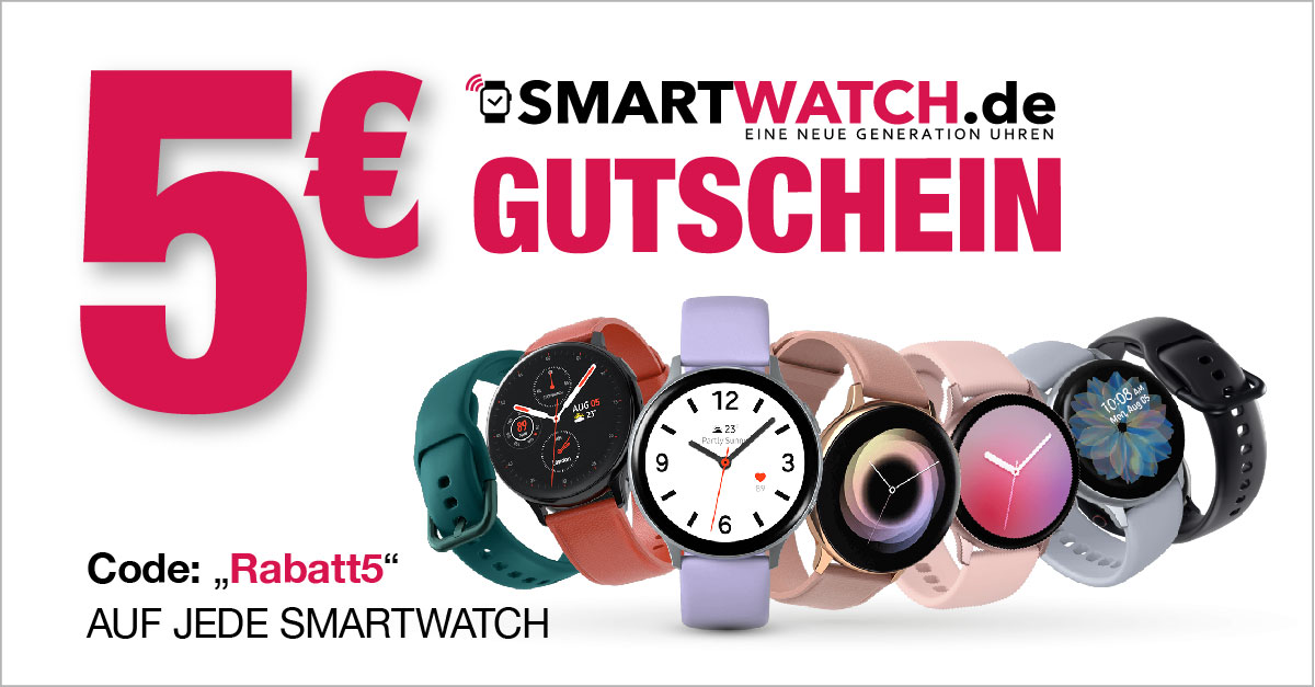 5 Euro Rabatt auf jede Smartwatch