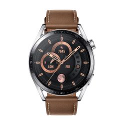Huawei Watch Gt3 46Mm Silber Braun Lederarmband