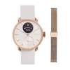 Withings Scanwatch Light 37Mm Rosegold Weiß Mit Extra Armband Milanaise