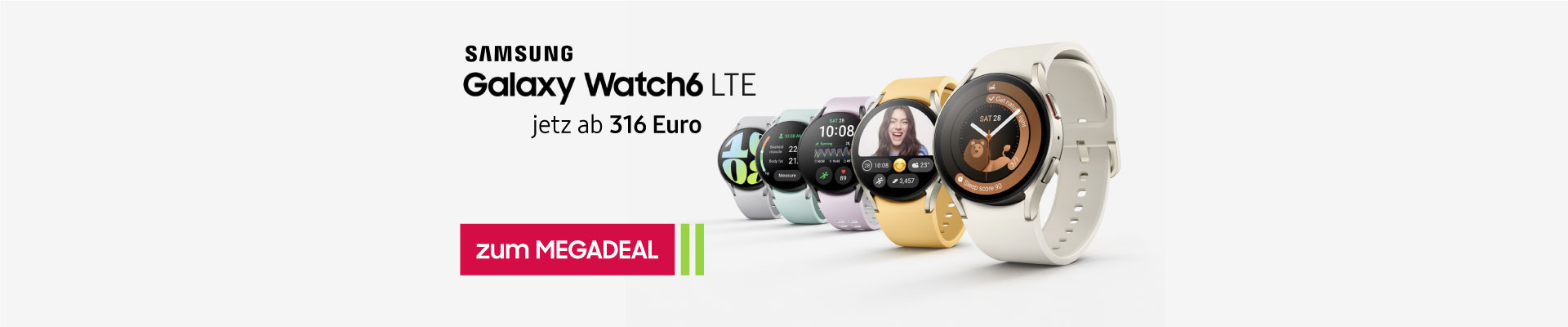 Samsung Galaxy Watch 6 LTE ab 316 Euro hier kaufen