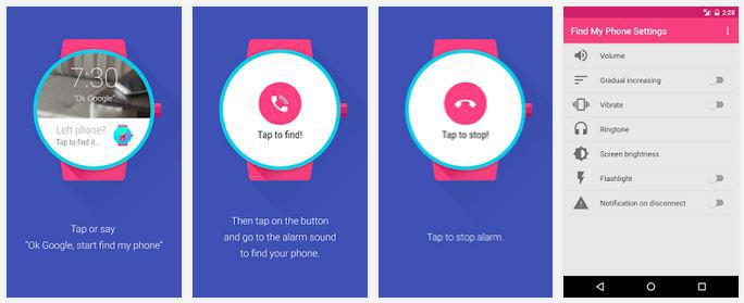 Find my Phone App für Android Wear Find my Phone Android Wear