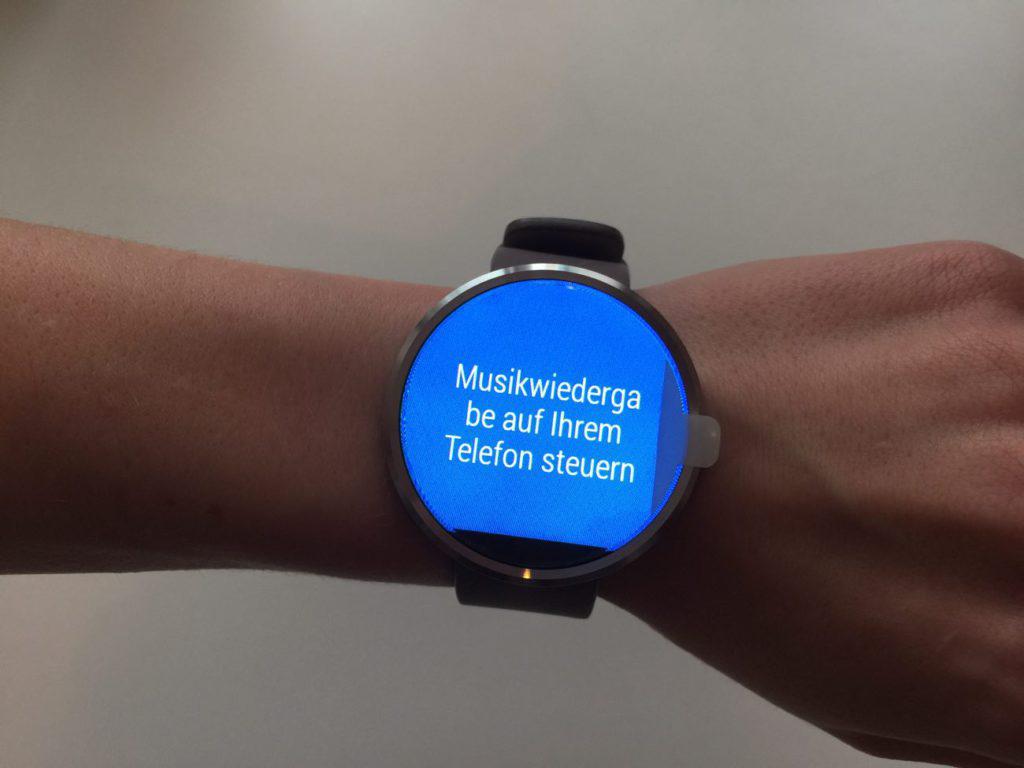 Motorola Moto 360 Handgelenk Schritte