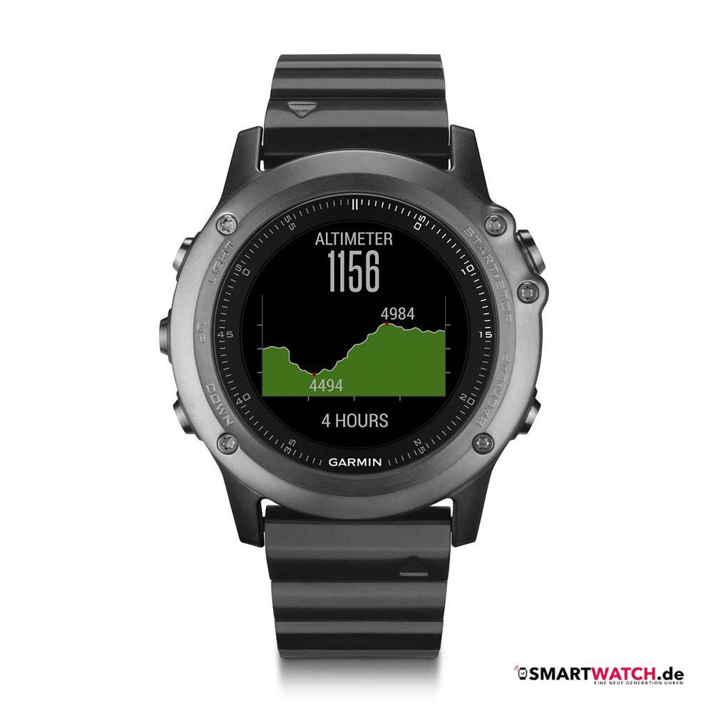 Garmin Fenix 3 Saphir - Gliederarmband / Schwarz