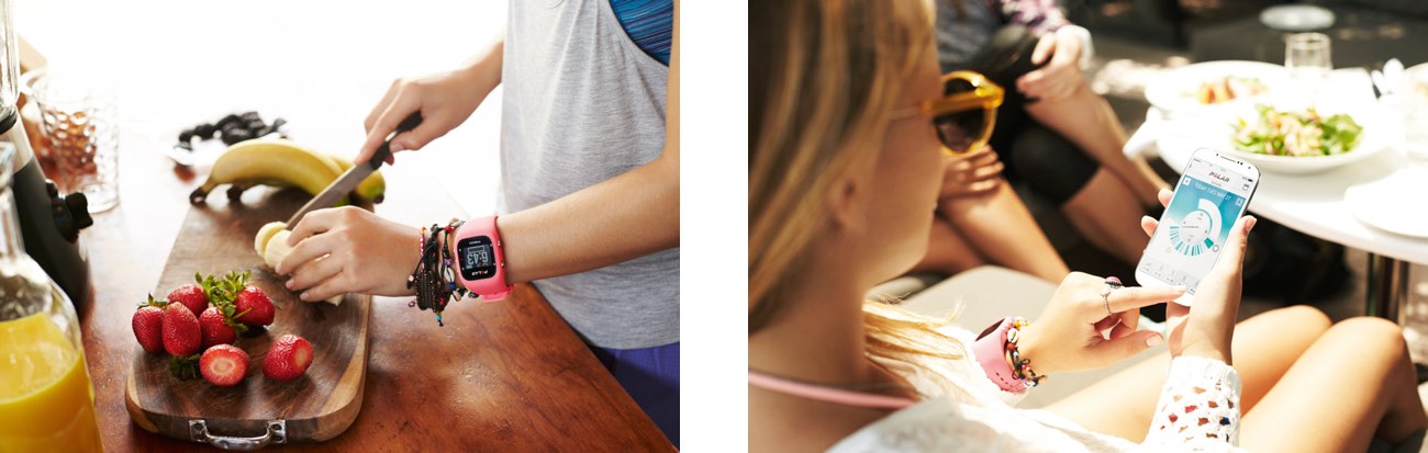 Fitness Uhr Test Polar A300 Obstfrühstück und Restaurantbesuch