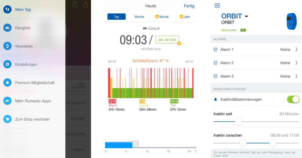 Runtastic Orbit Mein Tag und Wecker