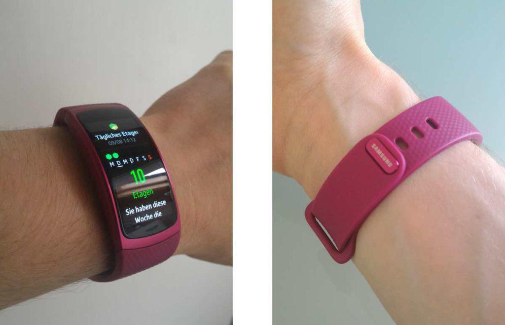 Samsung Gear Fit 2 am Arm