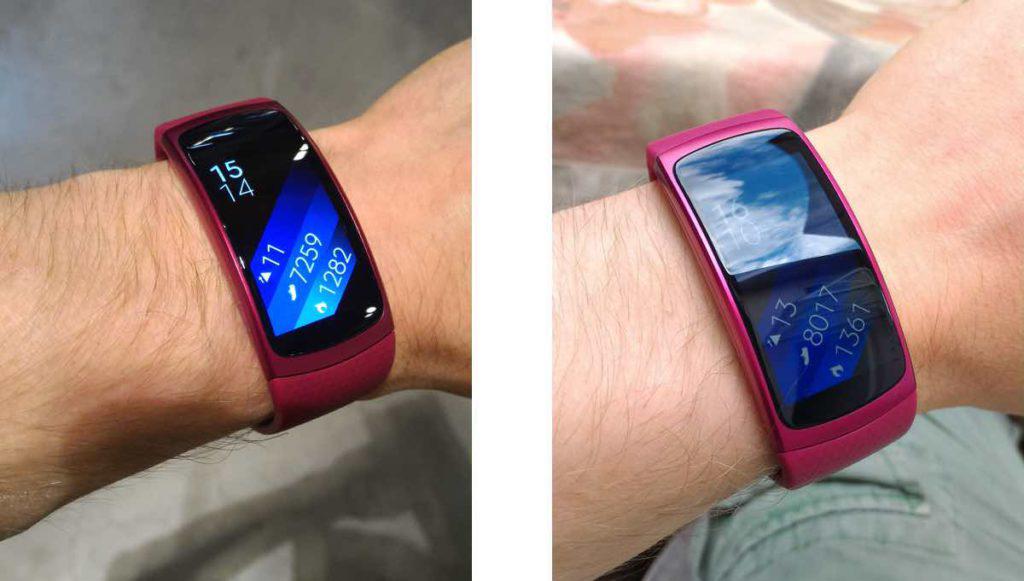 Samsung Gear Fit 2 Anzeige