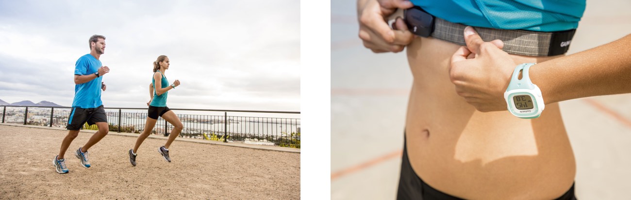GPS Laufuhren Garmin Forerunner 15 Lauftraining mit Gurt