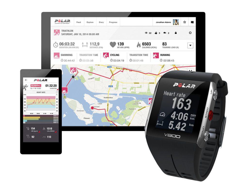 Polar V800 App Triathlon Auswertung