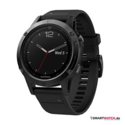 Garmin fenix 5 HR, Sapphire, Silikon - Schwarz