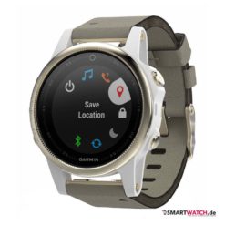 Garmin fenix 5s Sapphire HR, Leder - Champagner/Silber