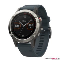 Garmin fenix 5, Silikon - Graublau/Silber