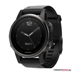 Garmin fenix 5s HR, Sapphire, Silikon - Schwarz