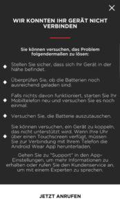 Problem Emporio Armani Connected App