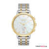 Metro,Gliederarmband - Silber/Gold (plus schwarzes Lederarmband)