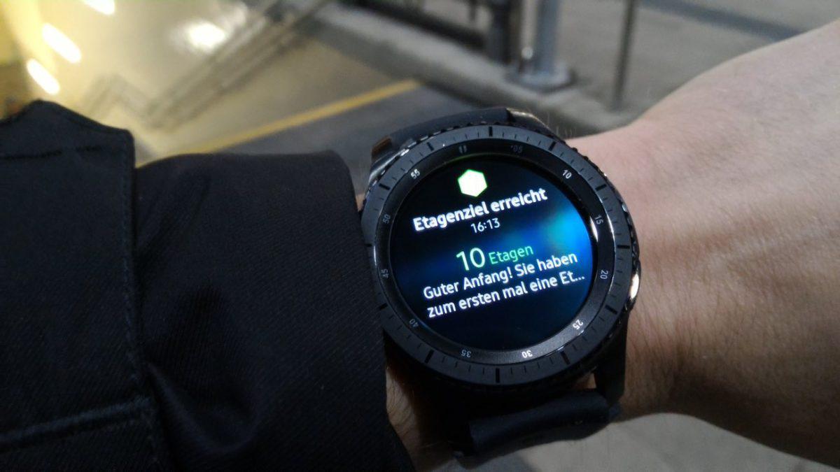 Samsung Gear S3 Frontier Etagenzähler