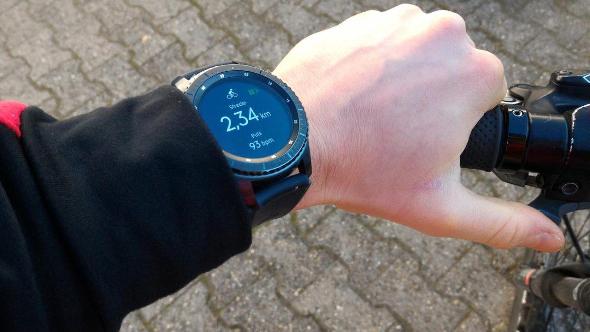 Samsung Gear S3 Frontier Fahrradstrecke