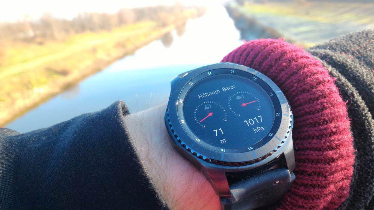 Samsung Gear S3 Frontier Wandern Höhenmeter und Barometer
