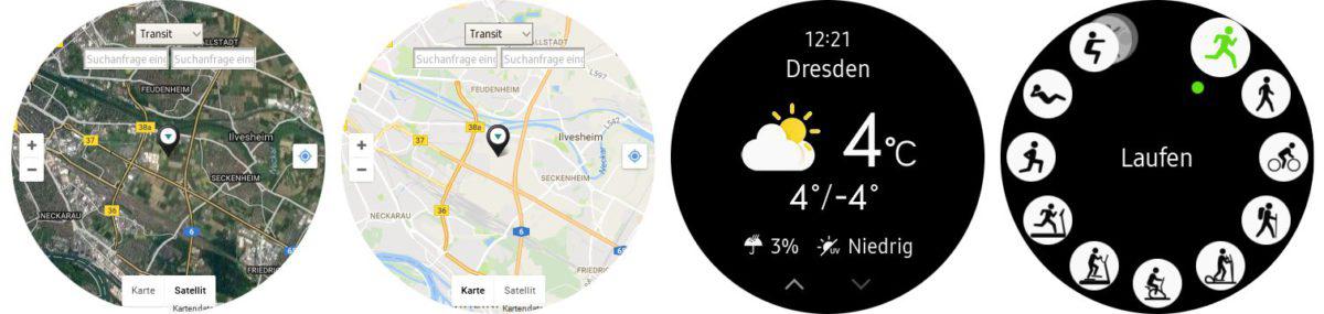 Samsung Gear S3 Map Wetter Sport