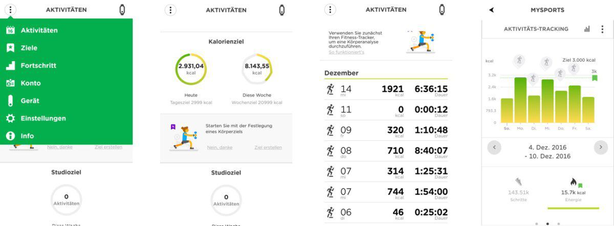 TomTom Touch App Auswertung Aktivitäten