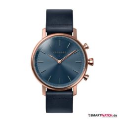 Kronaby Hybrid Smartwatch Carat, Leder - Blau/Rosegold (blaues Zifferblatt)