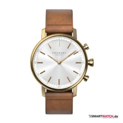 Kronaby Hybrid Smartwatch Carat, Leder - Braun/Gold