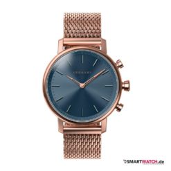 Kronaby Hybrid Smartwatch Carat, Milanaise - Rosegold (blaues Zifferblatt)
