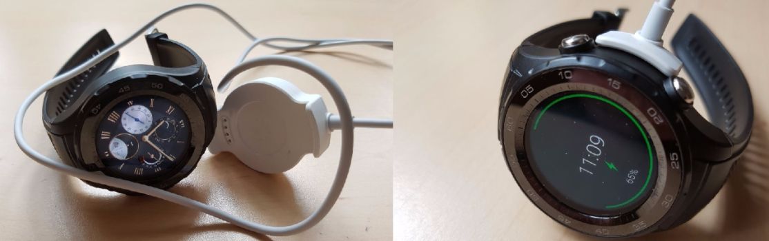 Aufladen der Huawei Watch 2 Aufladen der Huawei Watch 2