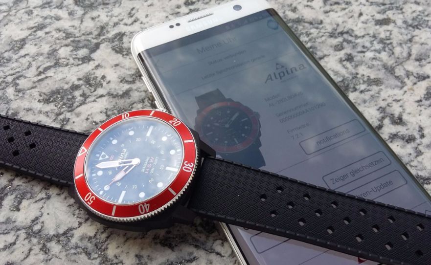 Alpina Seastrong Horological mit Smartwatch mit Smartphone Alpina Seastrong Horological mit Smartwatch mit Smartphone