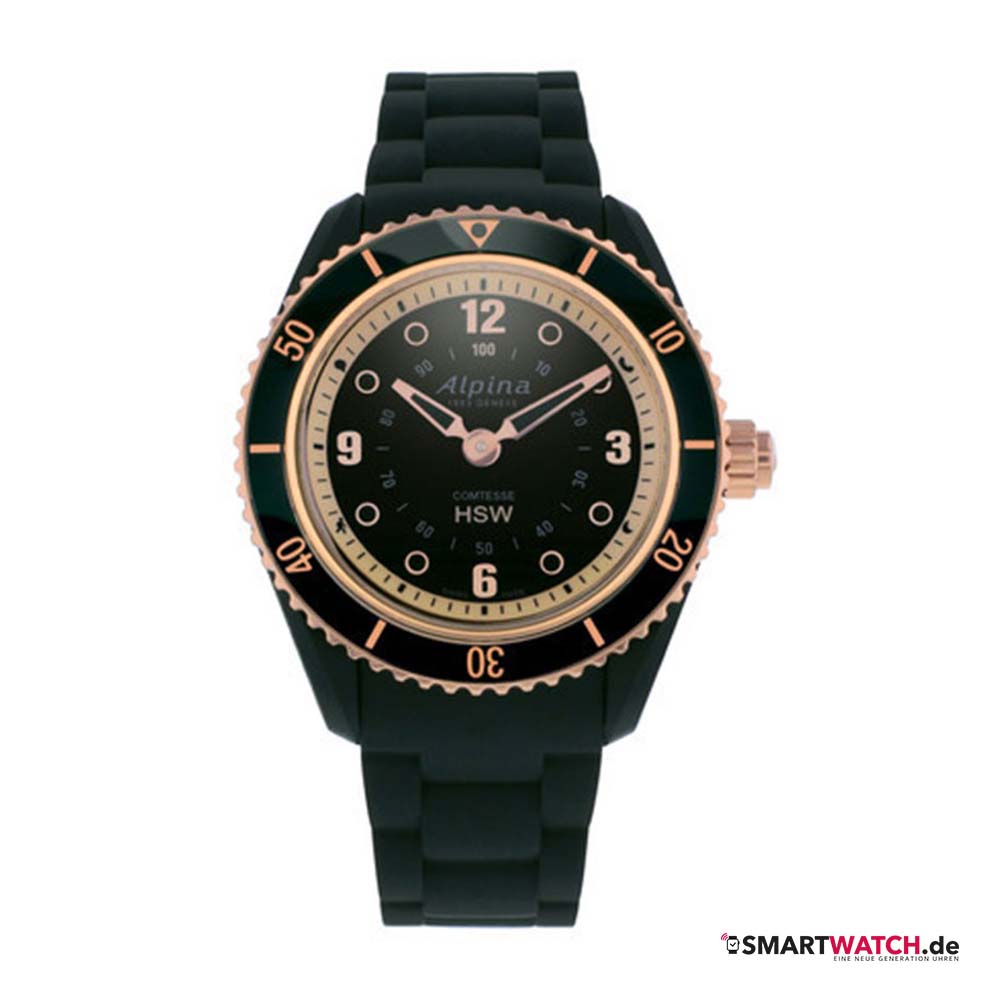 Alpina Comtesse Silikon - Schwarz/Rosegold Alpina Comtesse Silikon - Schwarz/Rosegold