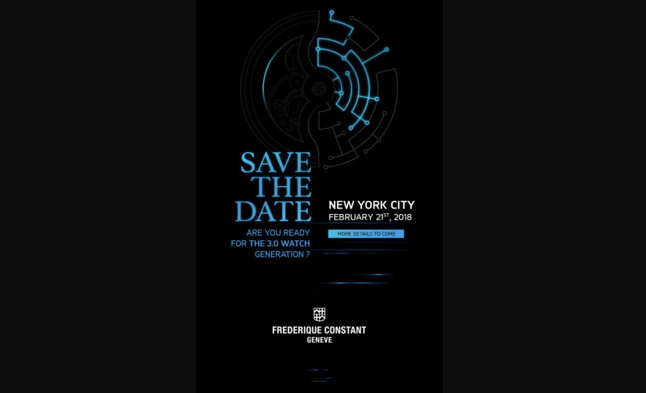 Frederique Constant Teaser Smartwatch 2018