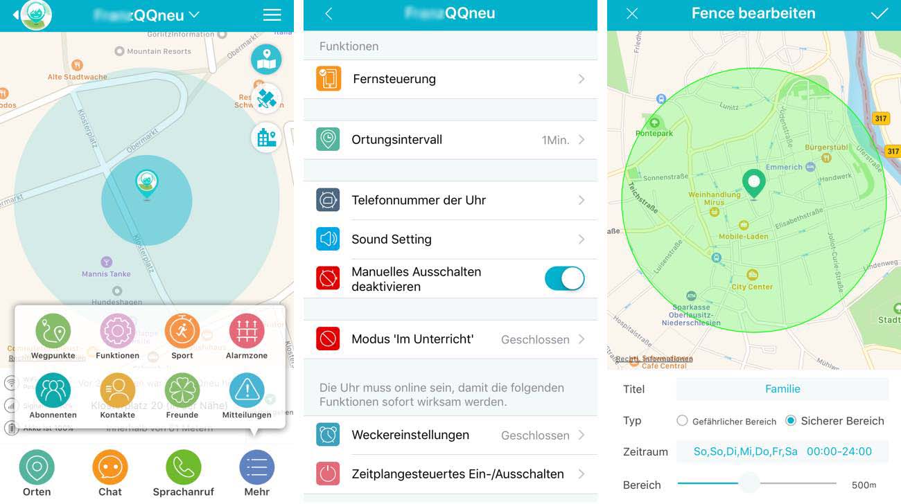 QQ Watch App Mehr/Funktionen, Einstellungen und Sicherheitsbereich QQ Watch App Mehr/Funktionen, Einstellungen und Sicherheitsbereich