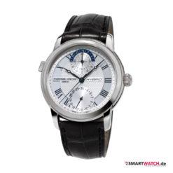 Frederique Constant Hybrid Manufacture, Leder - Schwarz/Silber
