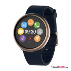 MyKronoz ZeRound 2,Silikon - Blau/Rosegold