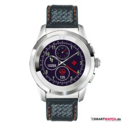 MyKronoz ZeTime Premium Regular,Leder - Schwarz/Orange/Silber