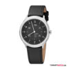 Mondaine Helvetica Regular Smartwatch = 40 mm,Leder - Schwarz/Silber