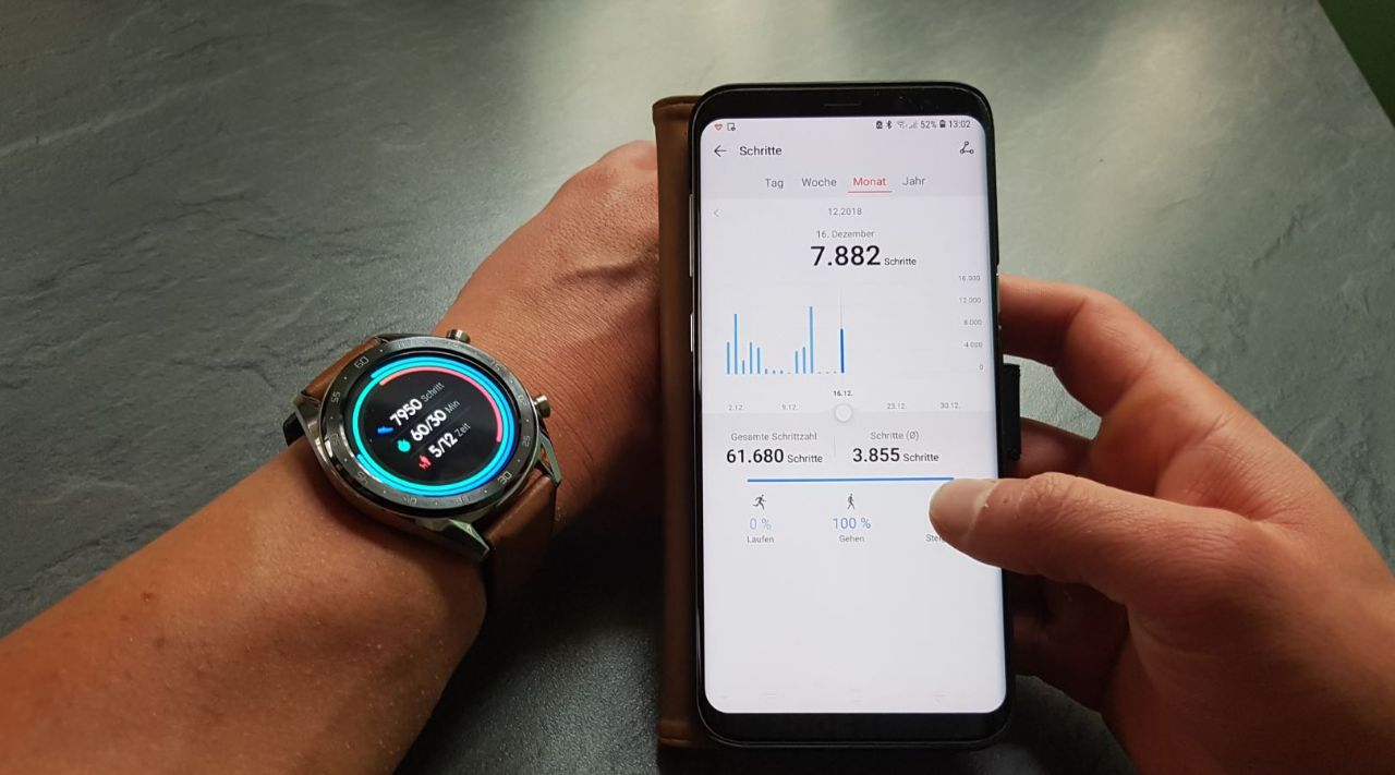 Huawei Watch GT Smartwatch Test Sport Auswertung App