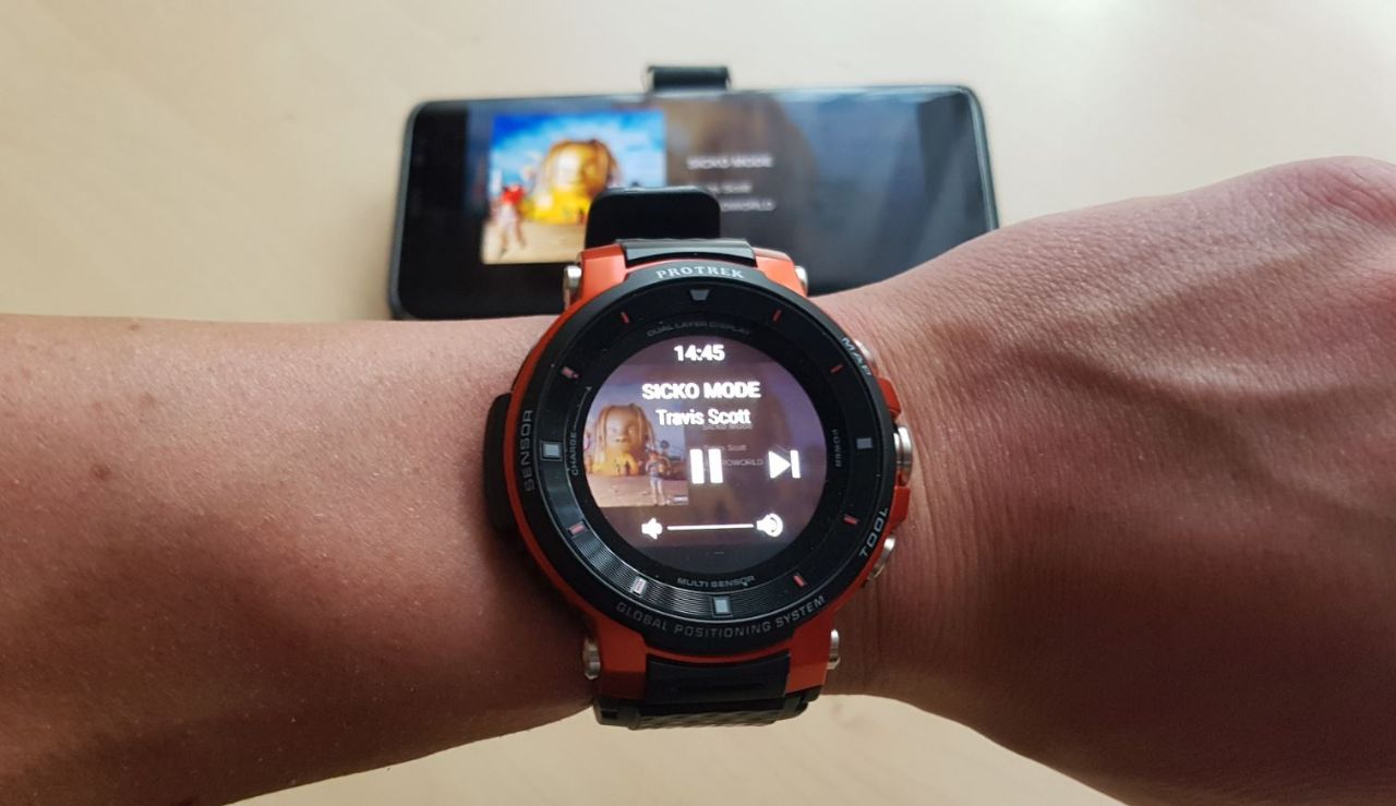 Casio WSD-F30 Pro Trek Musiksteuerung Smartwatch Test_7