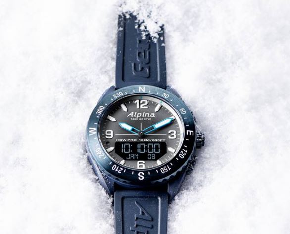 Alpina AlpinerX Hybrid Smartwatch Blick auf Ziffernblatt