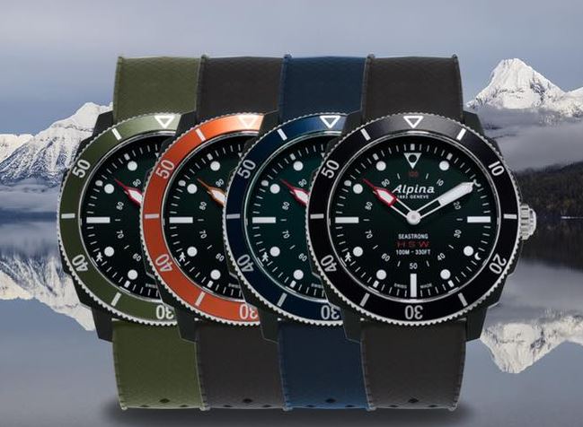 Alpina Seastrong Horological Smartwatch vier Farbvarianten
