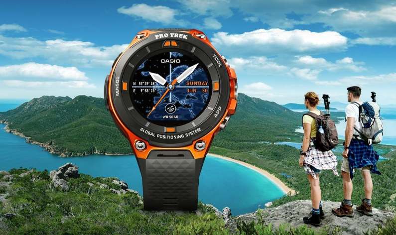 Casio WSD-F20 Smartwatch im Outdoor-Bereich Casio WSD-F20 Smartwatch im Outdoor-Bereich