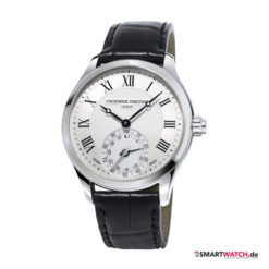Frederique Constant Hybrid Manufacture, Leder - Schwarz/Silber/Weiß