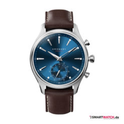 Kronaby Sekel - 41mm, Leder - Dunkelbraun/Silber/Blau