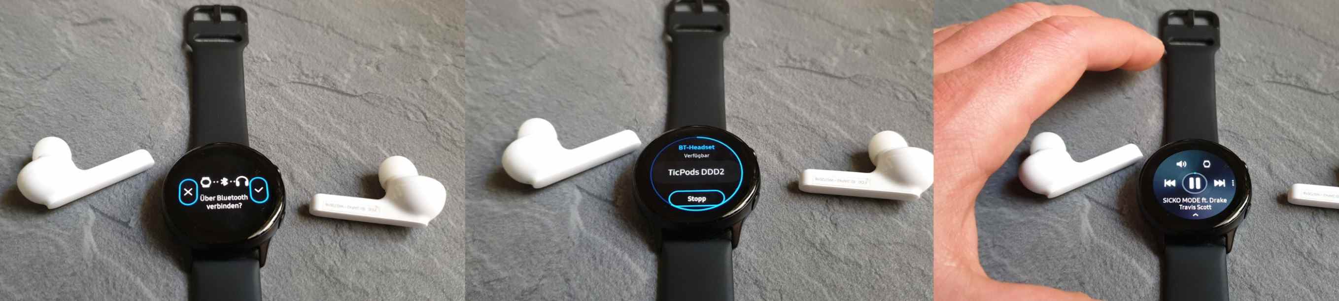 Samsung Galaxy Watch Active Musikübertragung Smartwatch Test