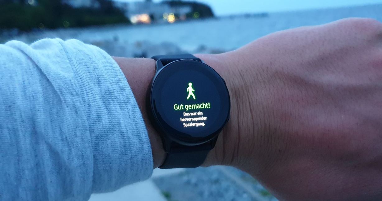 Samsung Galaxy Watch Active Spaziergang erkannt Smartwatch Test