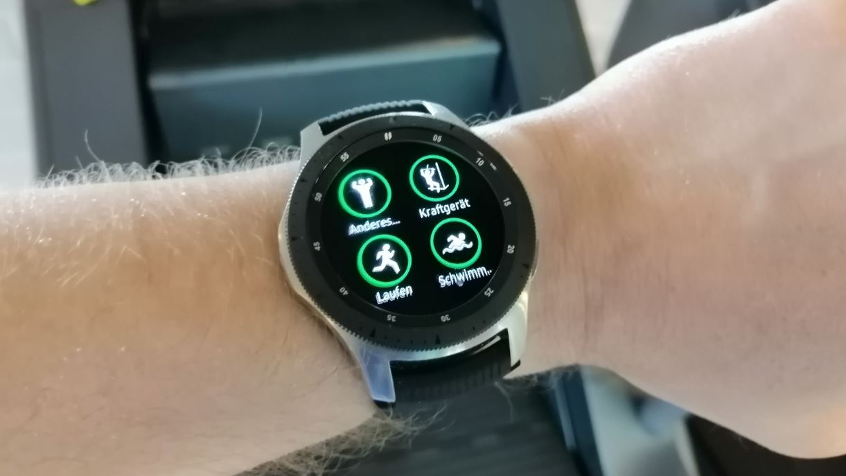 Samsung Galaxy Watch Smartwatch Auswahl Workout Test