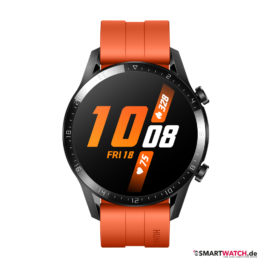 Huawei Watch GT 2 46mm, Silikon - Orange/Schwarz