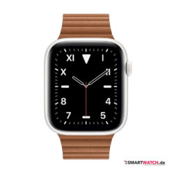 Apple Watch Series 5 Edition GPS + Cellular = 44mm, Keramik Lederarmband mit Schlaufe – Sattelbraun/ Weiß |