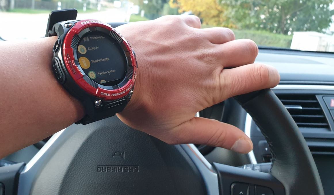 casio wsd-f21hr pro trek smartwatch test menue google wear os