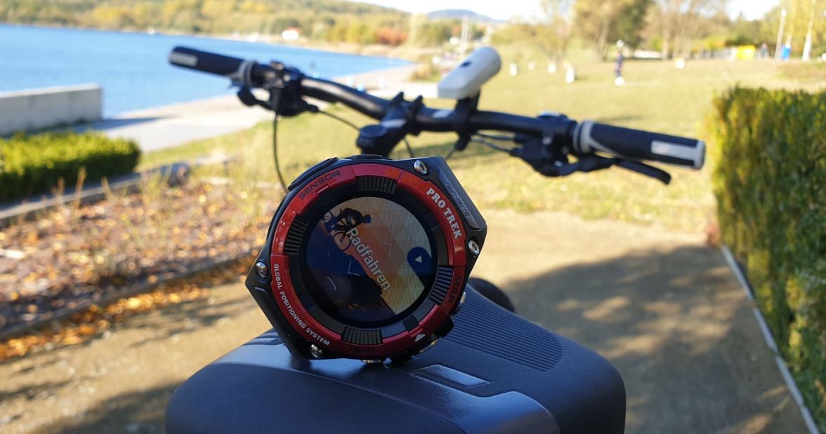 casio wsd-f21hr pro trek smartwatch test radfahren